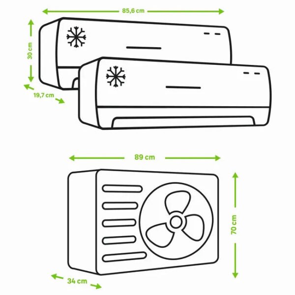 Aire acondicionado 3X1 HAIER Flexis UV WiFi 3000+2x2236 fg - Imagen 2
