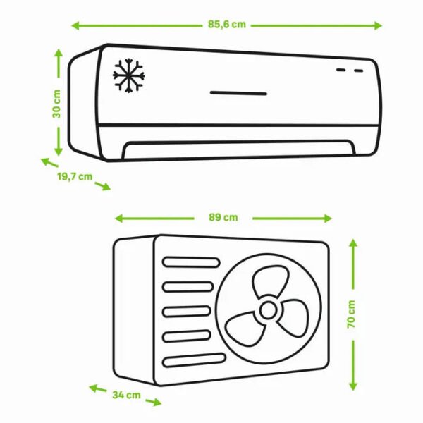 Aire acondicionado 3X1 HAIER Flexis UV WiFi 3000+2x2236 fg Negro - Imagen 2