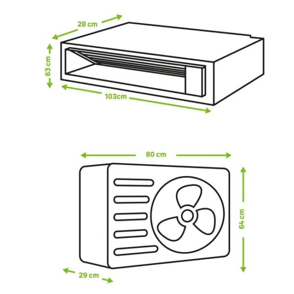 Aire acondicionado conductos MITSUBISHI FDUM71VHNP 6800 fg - Imagen 2